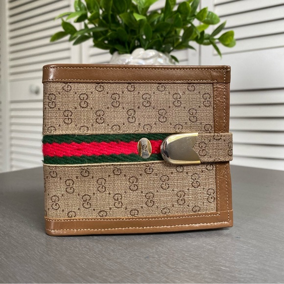 Vintage Gucci Monogram Bifold Wallet - Picture 1 of 15